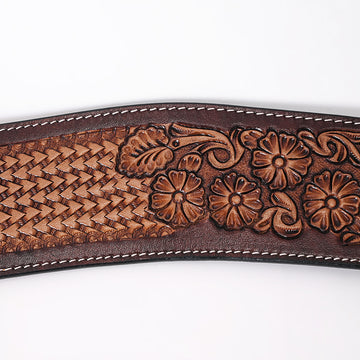 COMFYTACK Western Leather Horse Tripping Breast Collar Brown Floral Carved